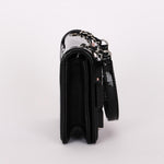 Chanel Plexi Striped Boy Brick Mini Flap Black Patent and Lambskin SHW