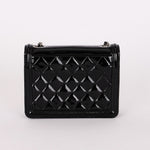 Chanel Plexi Striped Boy Brick Mini Flap Black Patent and Lambskin SHW