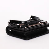 Chanel Plexi Striped Boy Brick Mini Flap Black Patent and Lambskin SHW