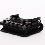 Chanel Plexi Striped Boy Brick Mini Flap Black Patent and Lambskin SHW