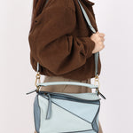 Loewe Tricolor Small Puzzle Bag Blue