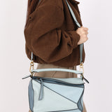 Loewe Tricolor Small Puzzle Bag Blue
