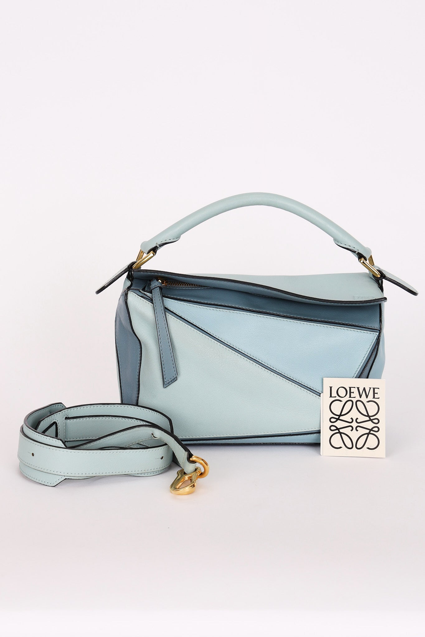 Loewe Tricolor Small Puzzle Bag Blue