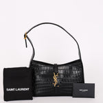 Saint Laurent Le 5 A 7 Shoulder Bag Croc Embossed