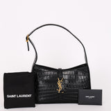 Saint Laurent Le 5 A 7 Shoulder Bag Croc Embossed