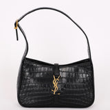 Saint Laurent Le 5 A 7 Shoulder Bag Croc Embossed
