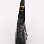 Saint Laurent Le 5 A 7 Shoulder Bag Croc Embossed