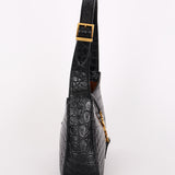 Saint Laurent Le 5 A 7 Shoulder Bag Croc Embossed