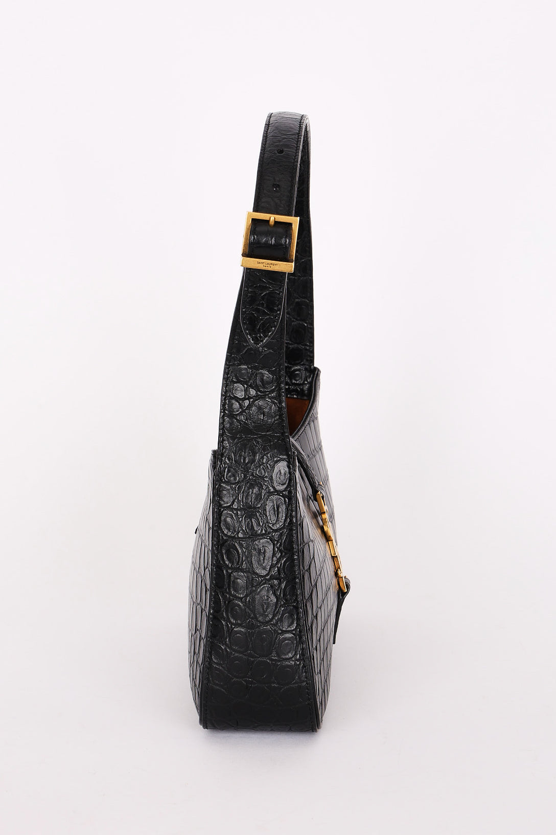 Saint Laurent Le 5 A 7 Shoulder Bag Croc Embossed