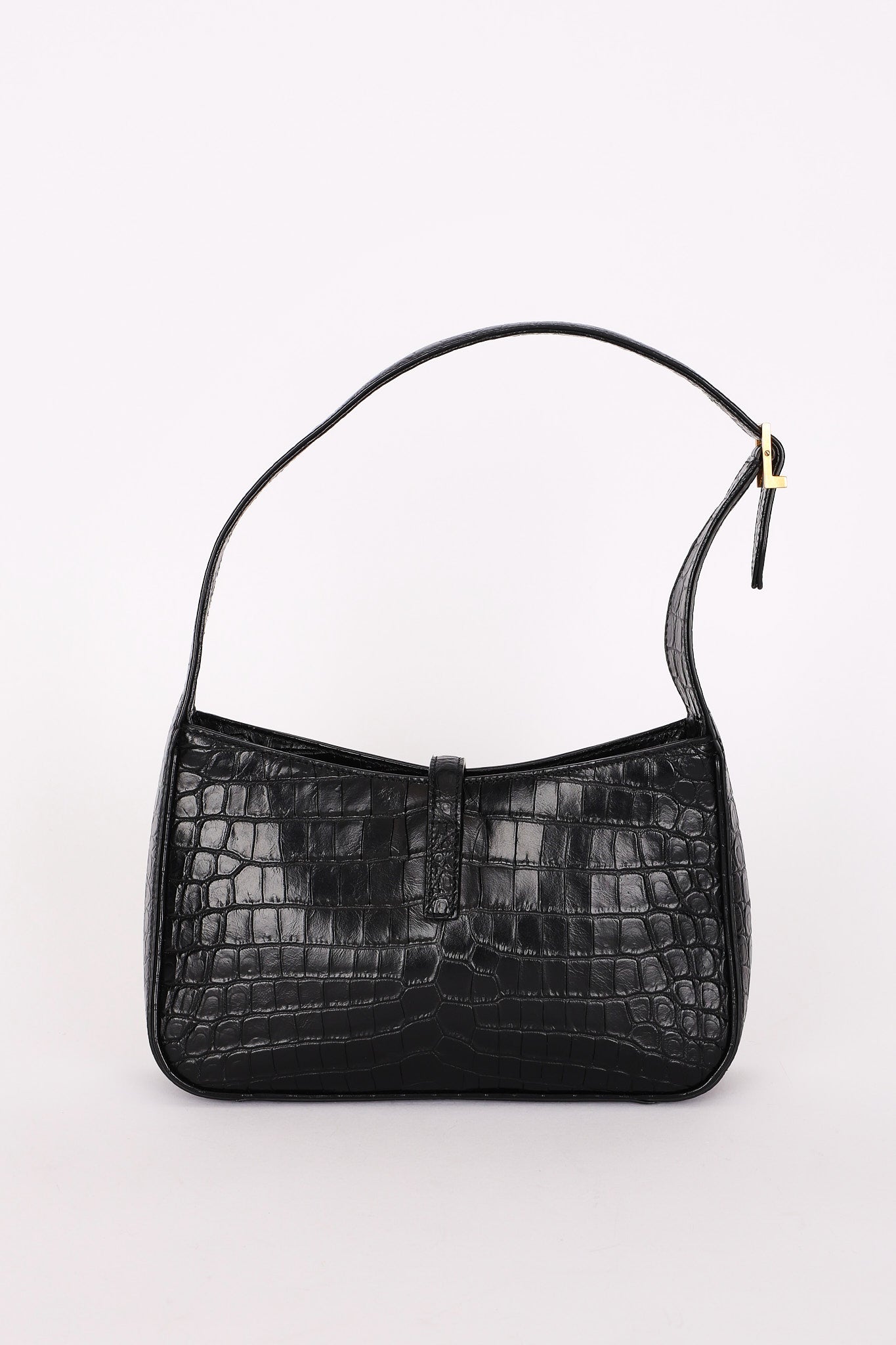 Saint Laurent Le 5 A 7 Shoulder Bag Croc Embossed