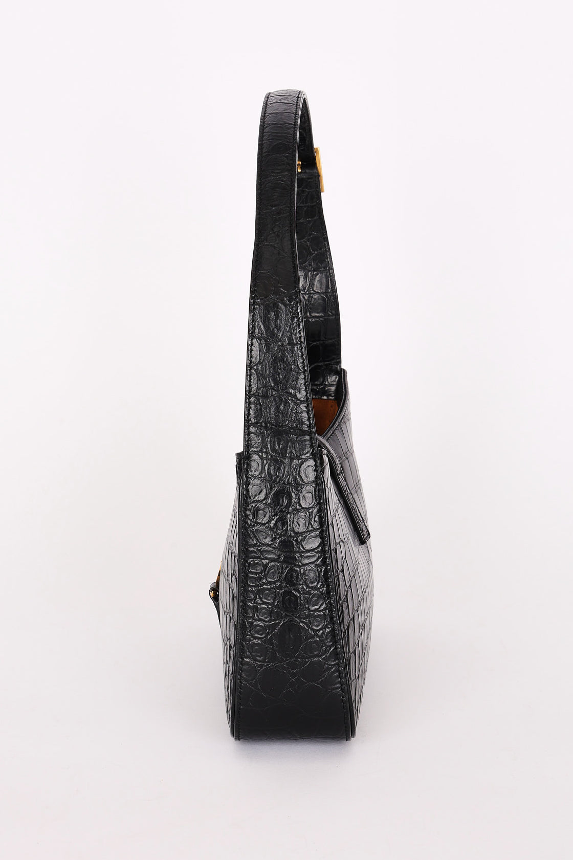 Saint Laurent Le 5 A 7 Shoulder Bag Croc Embossed