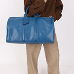 Louis Vuitton Epi Keepall 45 Blue