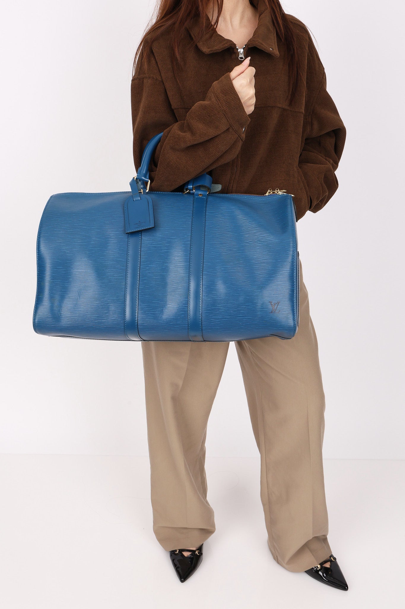 Louis Vuitton Epi Keepall 45 Blue