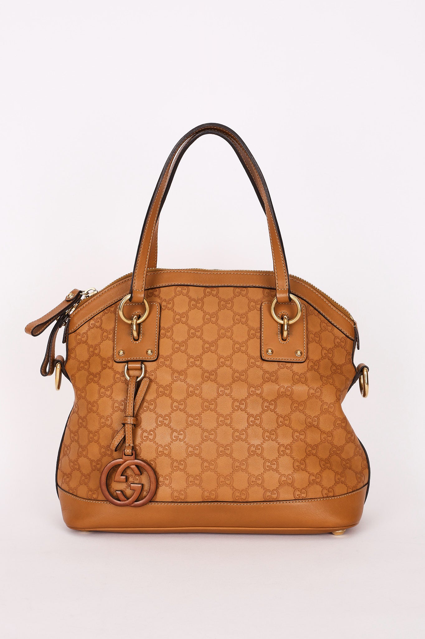 Gucci Medium Guccissima Charm Dome Satchel