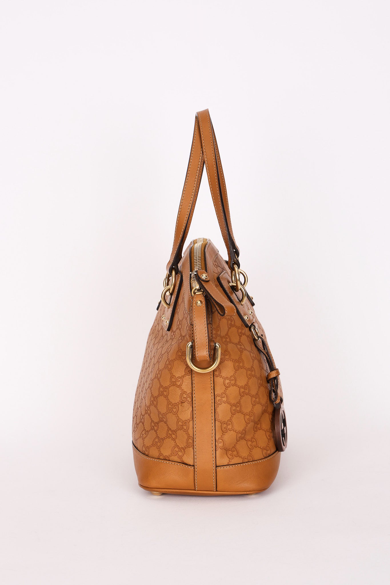 Gucci Medium Guccissima Charm Dome Satchel