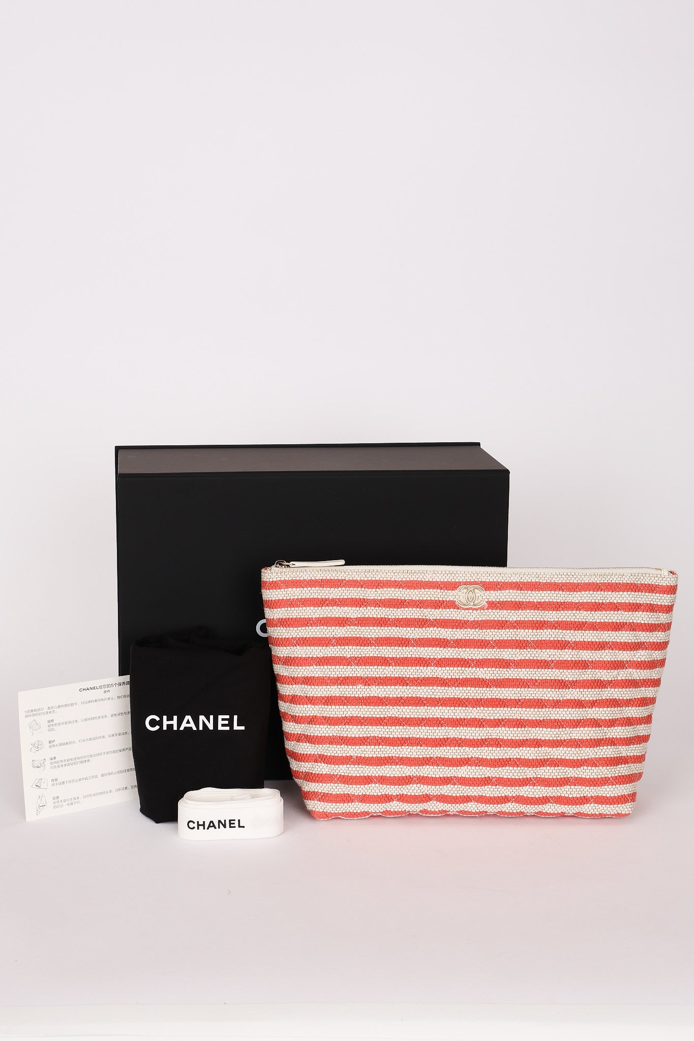 Chanel Striped Tweed Pouch CGHW