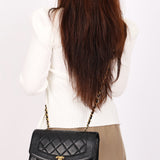 Chanel Small Diana Flap Black Lambskin 24K GP