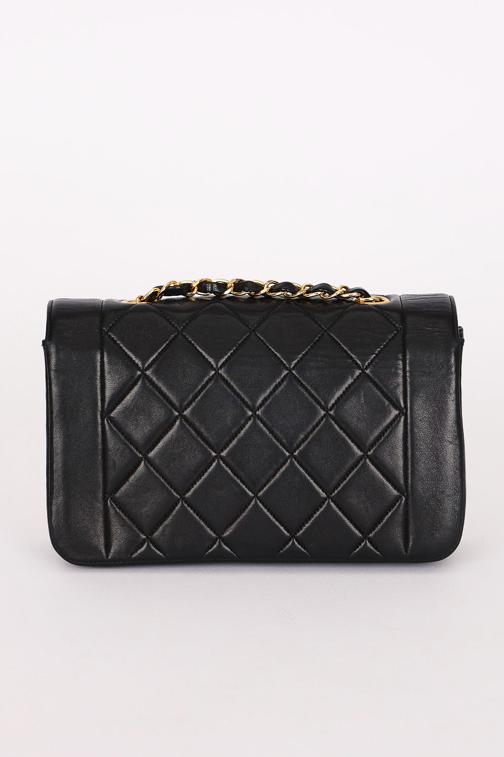 Chanel Small Diana Flap Black Lambskin 24K GP