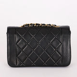 Chanel Small Diana Flap Black Lambskin 24K GP