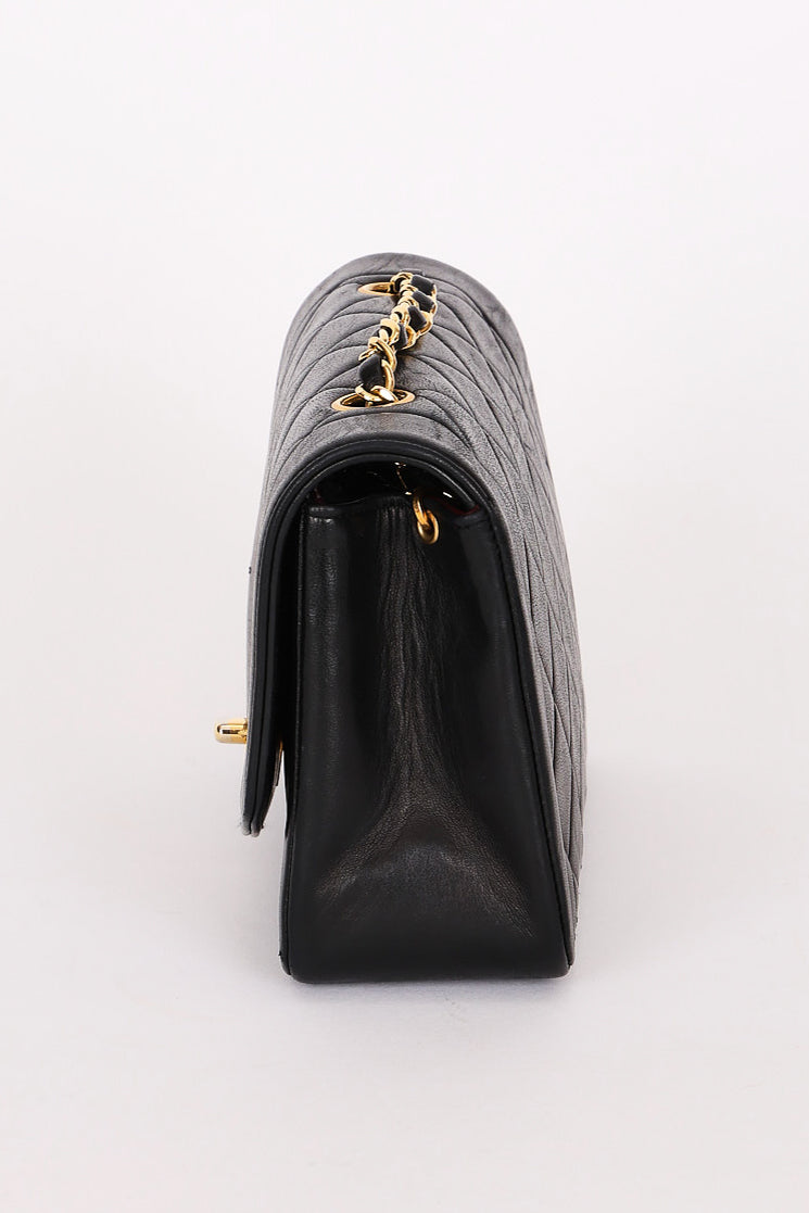Chanel Small Diana Flap Black Lambskin 24K GP
