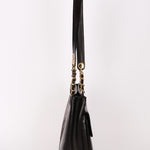 Chanel Turnlock Front Pocket Shoulder Bag Black Lambskin 24K GP
