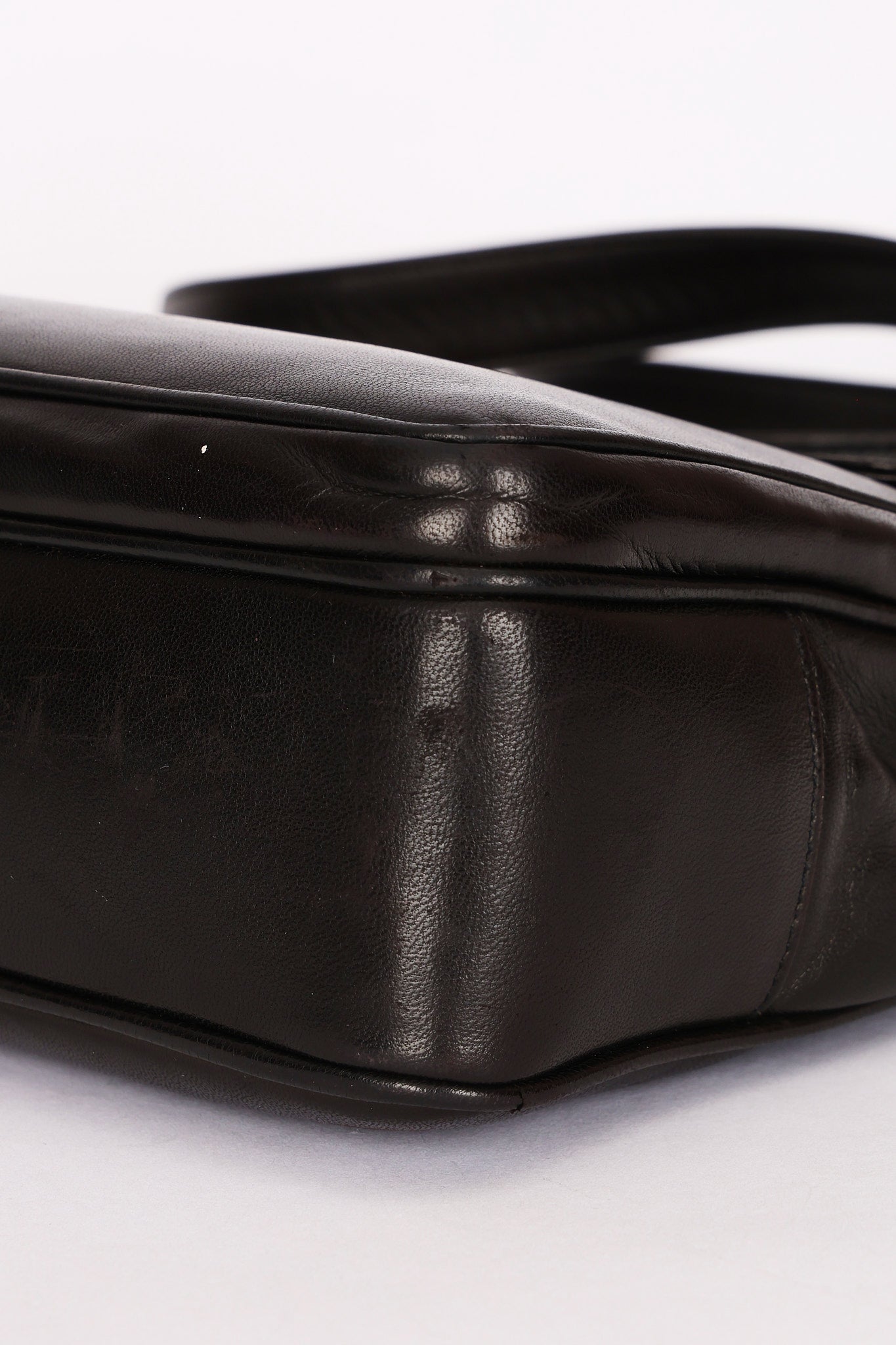Chanel Turnlock Front Pocket Shoulder Bag Black Lambskin 24K GP