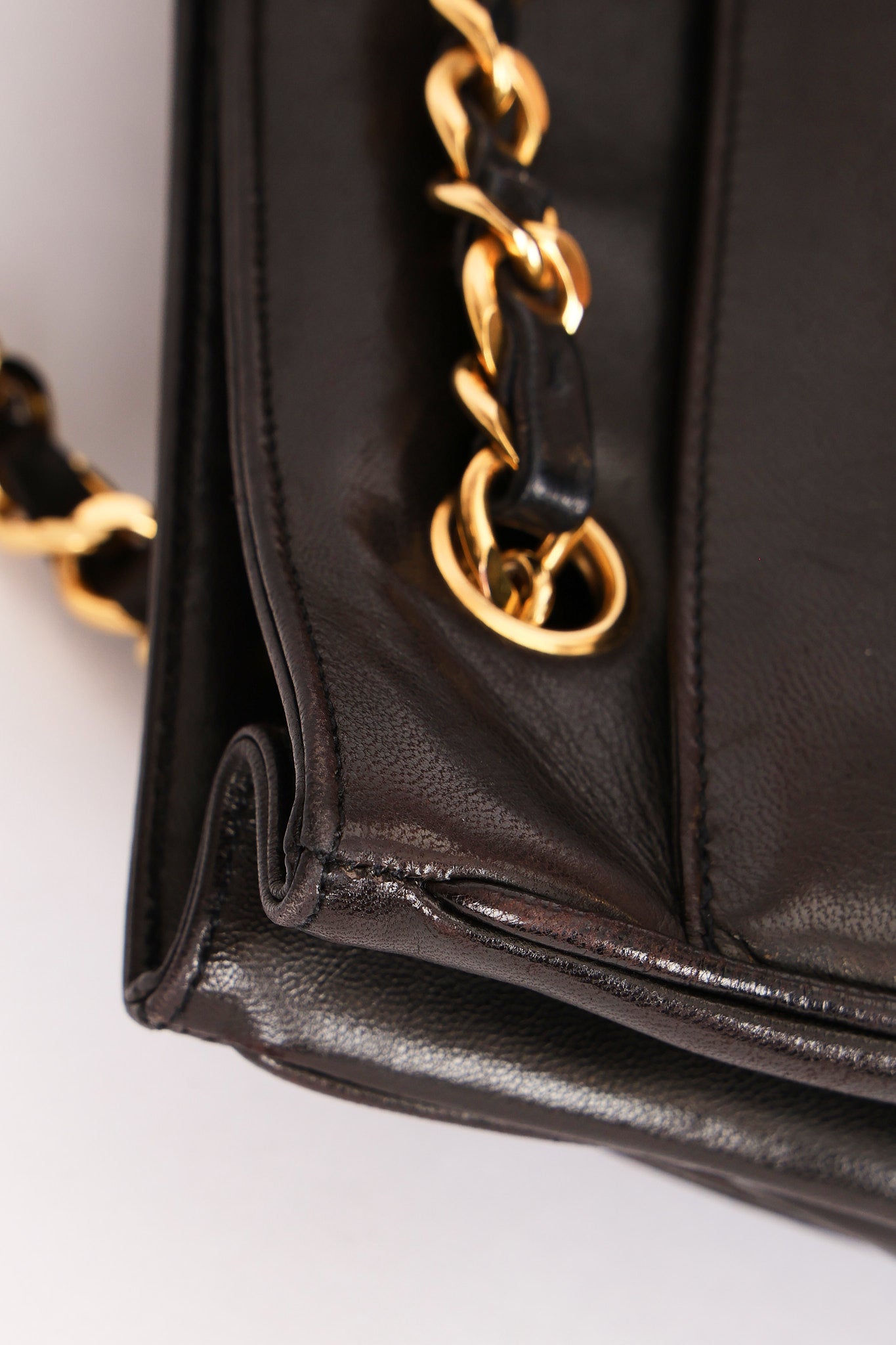 Chanel Turnlock Front Pocket Shoulder Bag Black Lambskin 24K GP