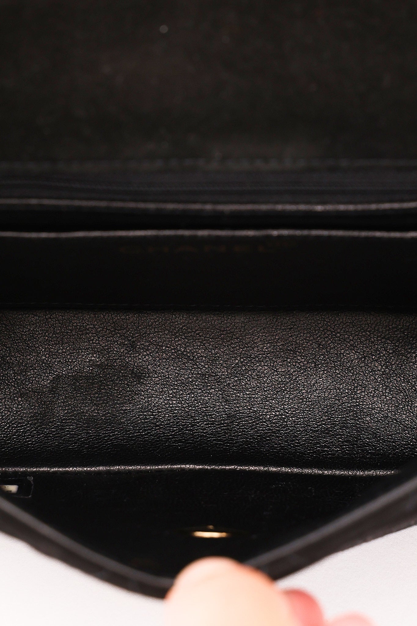 Chanel Mini Square Flap Black Suede 24K GP