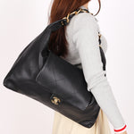 Chanel Maxi CC Hobo Black Calfskin AGHW