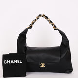 Chanel Maxi CC Hobo Black Calfskin AGHW