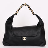 Chanel Maxi CC Hobo Black Calfskin AGHW