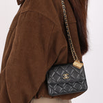 Chanel Mini Wallet on Chain Black Caviar GHW
