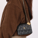 Chanel Mini Wallet on Chain Black Caviar GHW