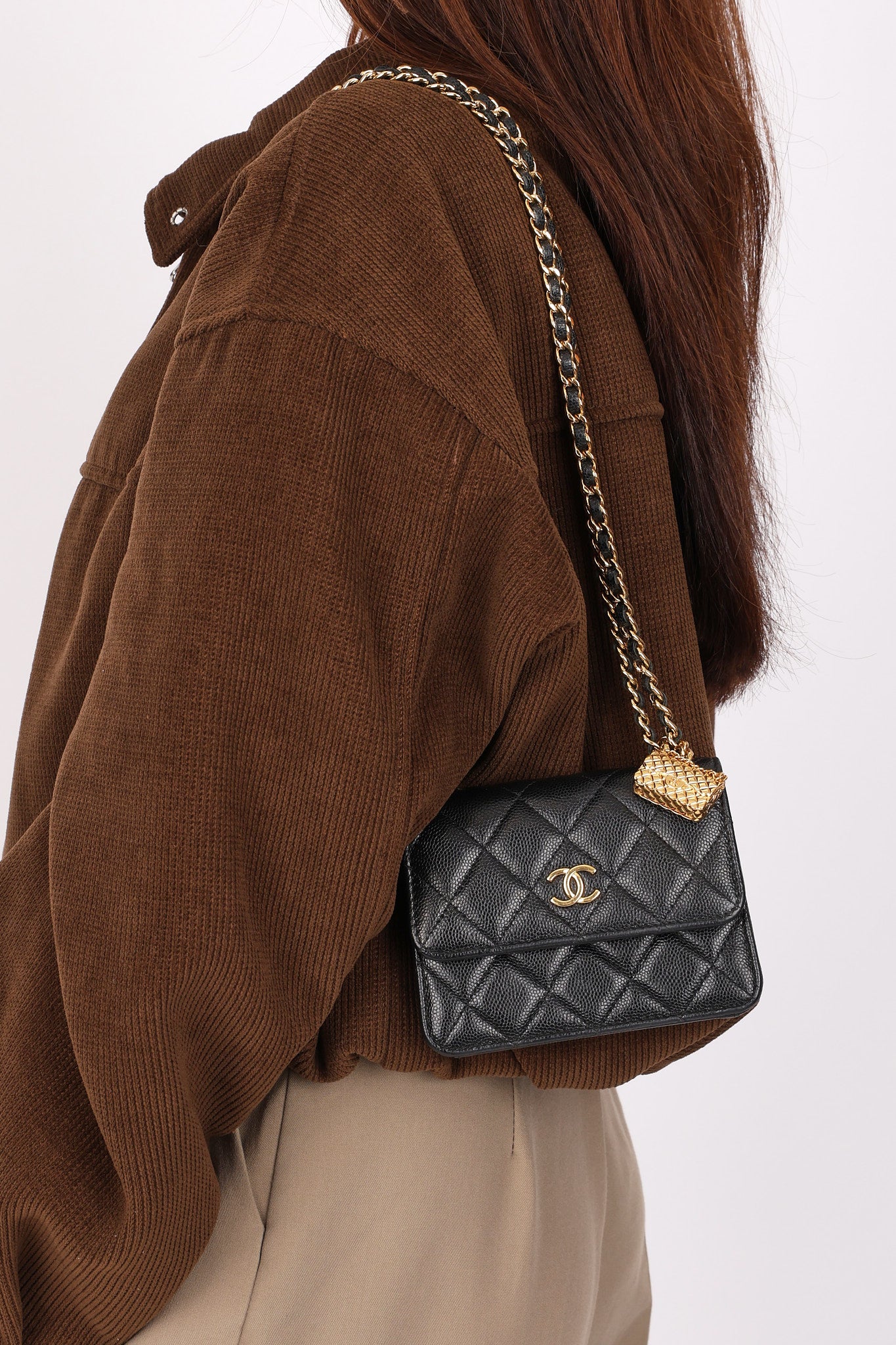 Chanel Mini Wallet on Chain Black Caviar GHW