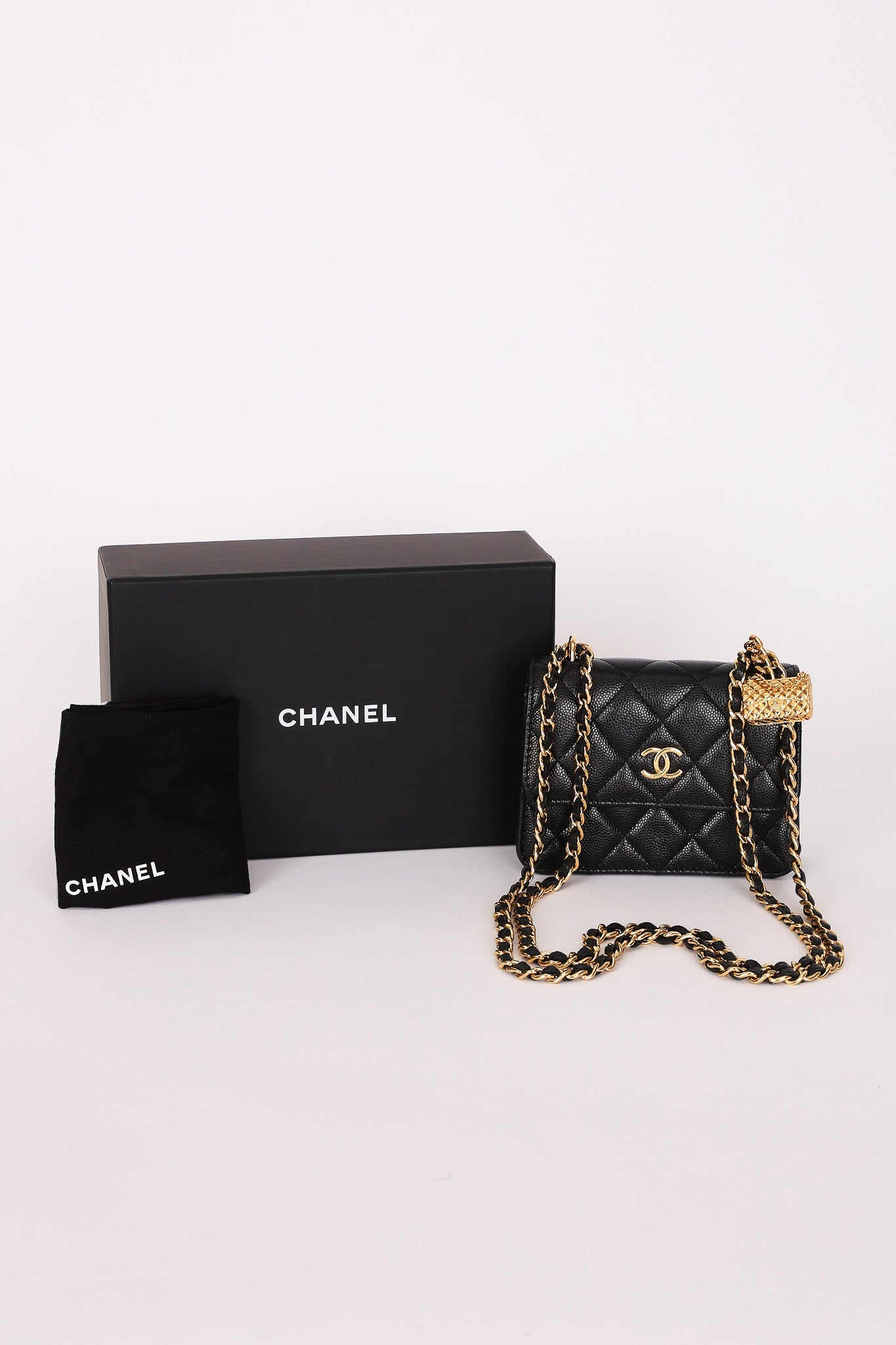 Chanel Mini Wallet on Chain Black Caviar GHW