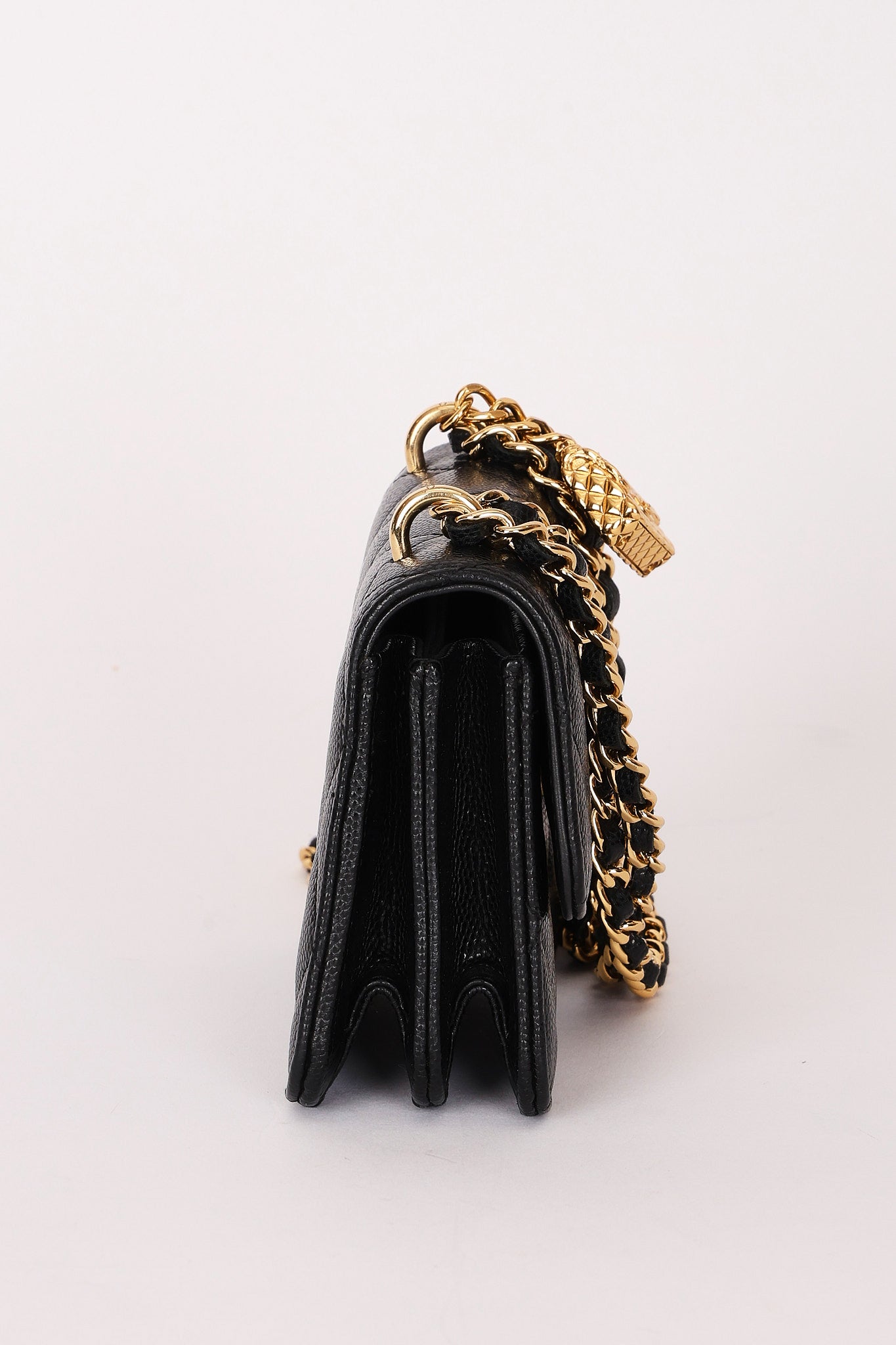 Chanel Mini Wallet on Chain Black Caviar GHW