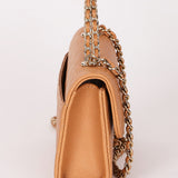 Chanel Chain Match Top Handle Clutch With Chain Dark Beige Caviar CGHW