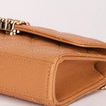 Chanel Chain Match Top Handle Clutch With Chain Dark Beige Caviar CGHW