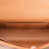 Chanel Chain Match Top Handle Clutch With Chain Dark Beige Caviar CGHW