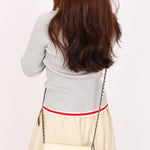 Chanel Wallet on Chain White Iridescent Calfskin RHW