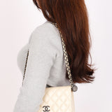 Chanel Wallet on Chain White Iridescent Calfskin RHW