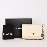 Chanel Wallet on Chain White Iridescent Calfskin RHW