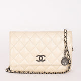 Chanel Wallet on Chain White Iridescent Calfskin RHW