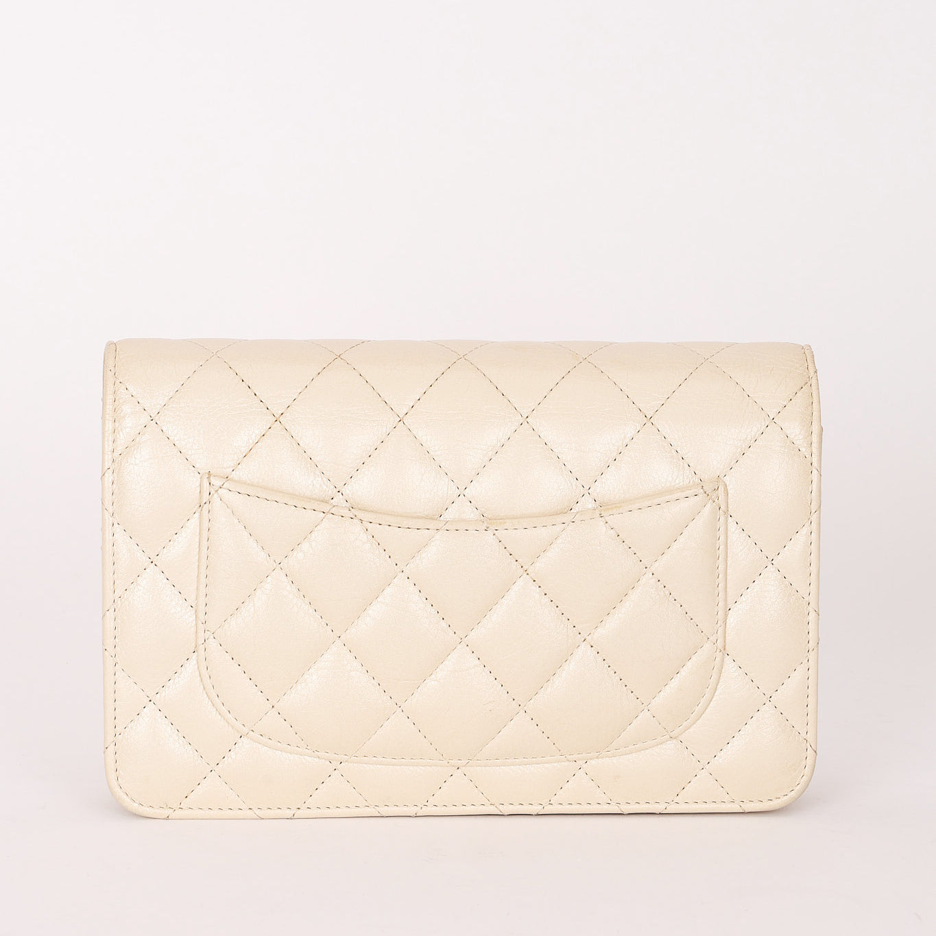 Chanel Wallet on Chain White Iridescent Calfskin RHW
