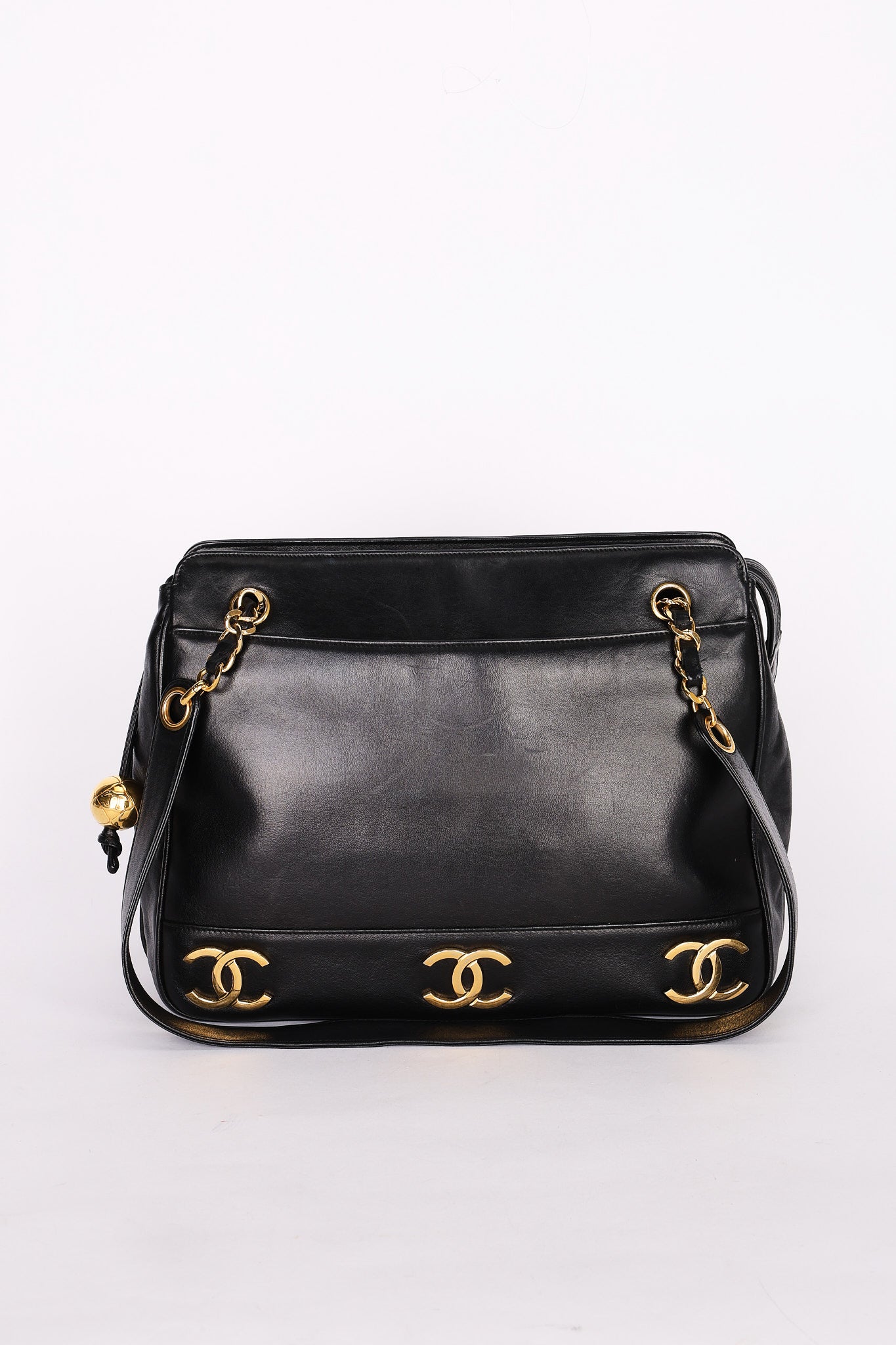Chanel Triple CC Tote Black Lambskin 24K GP