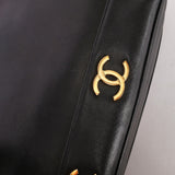 Chanel Triple CC Tote Black Lambskin 24K GP