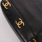 Chanel Triple CC Tote Black Lambskin 24K GP