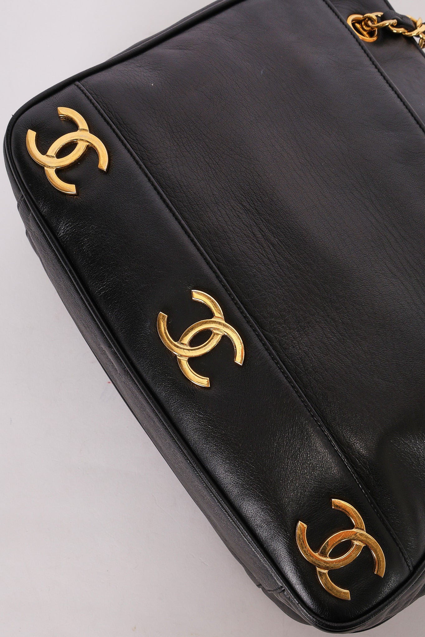 Chanel Triple CC Tote Black Lambskin 24K GP