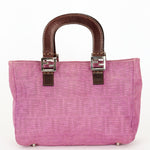 Fendi Zucca Top Handle Tote Purple