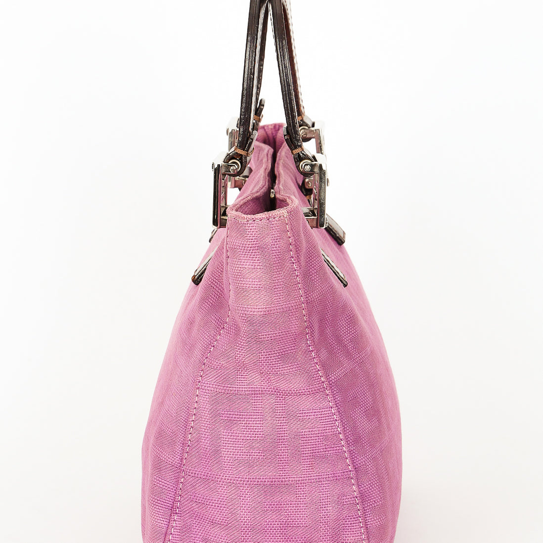 Fendi Zucca Top Handle Tote Purple